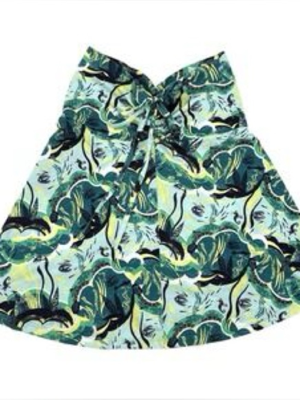 Patagonia Green and Teal Floral Circle Skirt